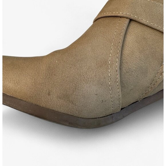 Sam Edelman Womens Leah Ankle Bootie Boot 8.5 M Tan Fringe Side Zip READ - Picture 6 of 10